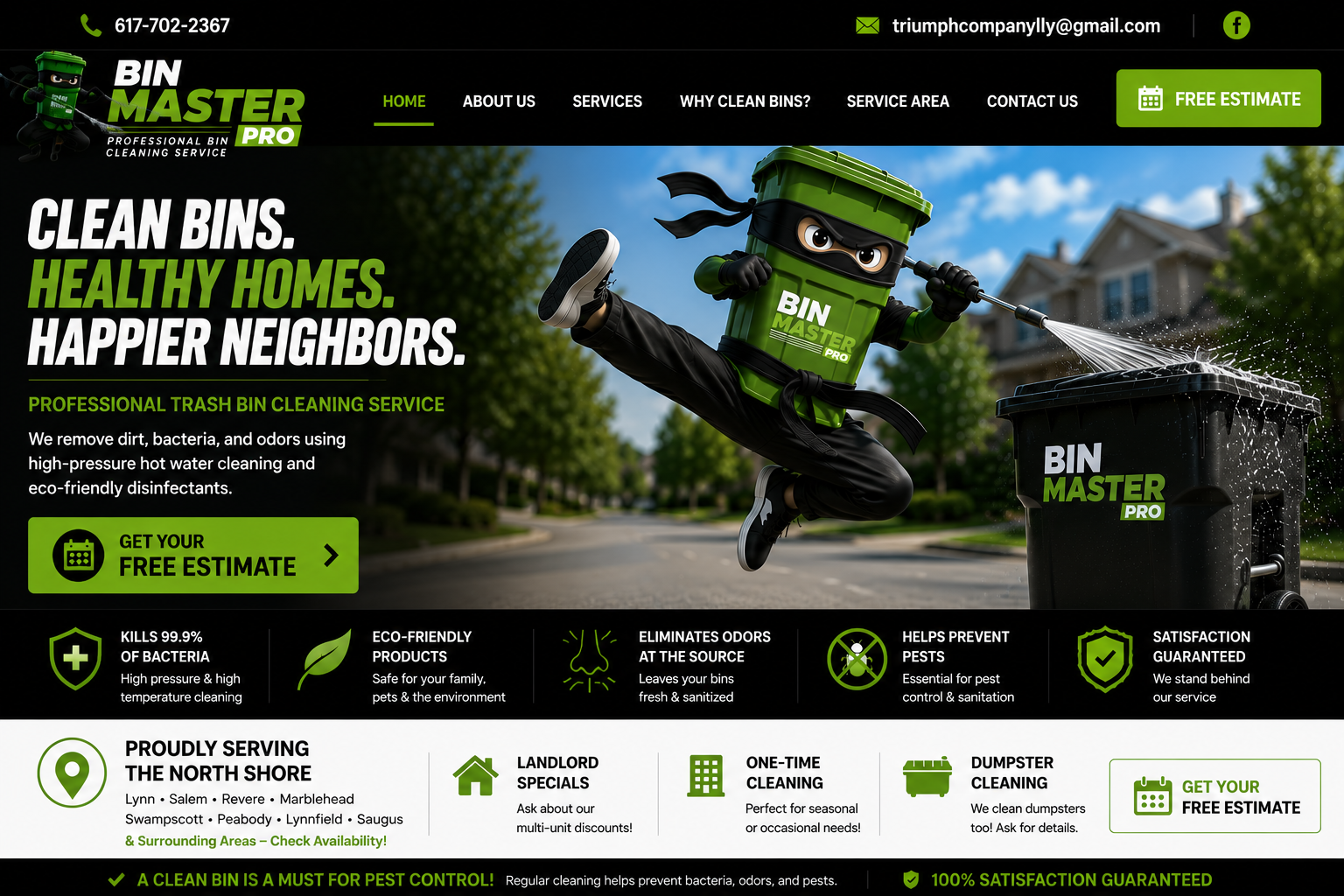 Bin Master Pro trash bin cleaning